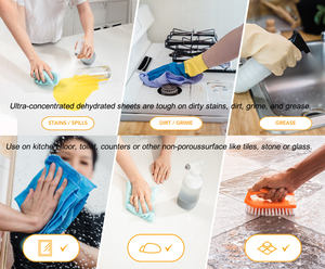 Многоразовые растворимые чистящие полоски для дома, кухни и ванной комнаты: экологичное универсальное средство для всех поверхностей - Product Image 3
