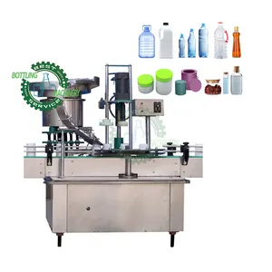 Automatische Pneumatische Food Wasmiddel Parfum Fles Spray Pomp Kraag Ring Cap Druk Capping Machine Met Cap Lift