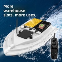 Perahu Pancing Plastik GPS Kontrol Jarak Jauh Satu Tangan yang Ditingkatkan, Penentuan Posisi Presisi Satu Sentuhan, Kembali Otomatis, Jangkauan 500-600M, 1.5kg