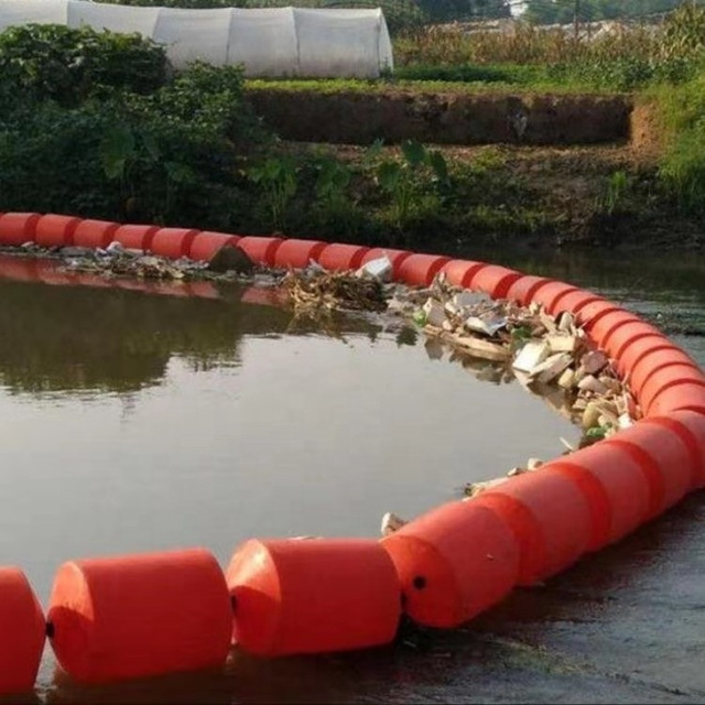 Quick Assembly PE Floating Barrier Oil Boom Silt Turbidity Curtain Marine Trash River Lake Flood Control UV Resistant Long Life