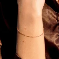 Bracelet chaîne fine en acier inoxydable couleur or EManco, style minimaliste, bijoux pour femmes, pour tous les jours, les rendez-vous et les soirées