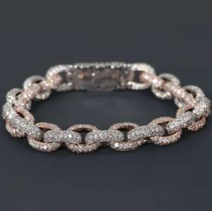 Best Quality Moissanite Cuban <b>Bracelet</b> With Strong Construction Brilliant Appearance For Retail Collections Available For Sale - Product Image 4