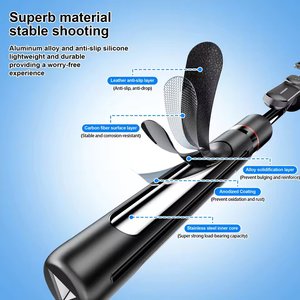 Trépied stable de 1708 mm, bâton de selfie extensible, support de téléphone pour téléphone portable 360 °   Prise de vue panoramique F16 pour Iphone <span class=keywords><strong>Xiaomi</strong></span> - Product Image 2