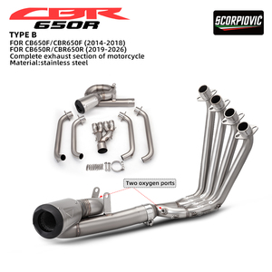 Système d'échappement complet avec tuyau de liaison avant Slip-On pour CB650F <span class=keywords><strong>CBR650F</strong></span> 2014-2018 CB650R <span class=keywords><strong>CBR650R</strong></span> 2019-2026 - Product Image 6