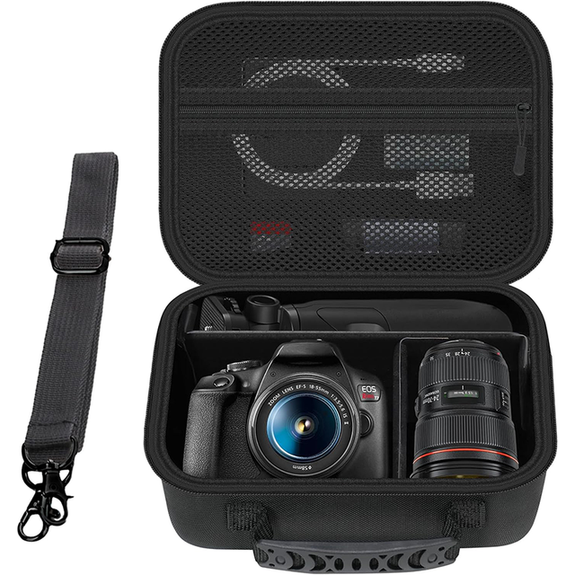 Professional Compact Hard Shell Waterproof Shockproof Outdoor Camera Case Eos Rebel T7/R50/R100 Mark II Digital Camera