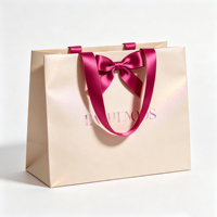 Bolsa de Papel de Regalo Blanca Laminada con Estampado en Relieve Mate y Lámina Dorada con Logotipo Personalizado de Lujo para Tiendas de Ropa, Bolsas de Compra al por Mayor