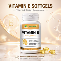 Layanan Label Softgel Multivitamin D-Alpha Tocophery, Suplemen Antioksidan Vitamin E OEM untuk Kesehatan Rambut, Kulit, dan Imunitas