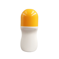 Grosir 1.69oz/50ml botol deodoran PP desain khusus kemasan Roll on antibocor khusus dengan Stopper plastik