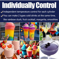 Yourtime Machine à Granita Commerciale Grande Capacité 120L/H pour Boissons Glacées, Margaritas et Snacks – Distributeur de Granita Professionnel