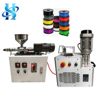 Machine d'extrusion de filament 3D miniature de laboratoire avec granulateur de plastique intégré pour la fabrication de filament d'impression 3D à petite échelle