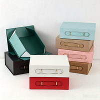 Caja de Regalo Plegable Magnética con Cierre y Logotipo Personalizado, de Cuero Grueso y Resistente, para Ropa y Cosméticos, Venta al Por Mayor