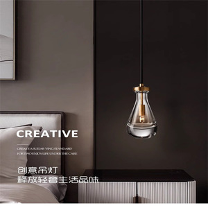 Modern Minimalist Glass Pendant <b>Light</b> Cross-Border Luxury Teardrop Design for Bedroom <b>Dining</b> Room Bar Chandelier - Product Image 5