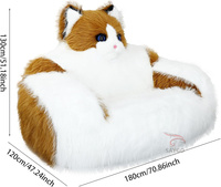 Fauteuil-canapé gonflable pliable en forme de personnage de dessin animé, peluche chat panda, ours en peluche, mobilier de salon, lit animal, canapé