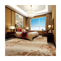 Tapis imprimé en nylon de luxe résistant au feu Tapis de couloir de couloir de hall d'hôtel cinq étoiles de luxe