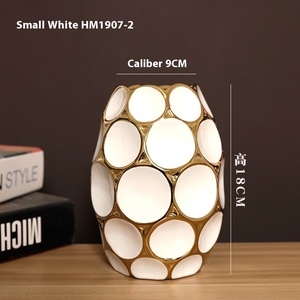Modern Simple Luxury Golden Light Ceramic <strong>Flower</strong> <strong>Vase</strong> Ornaments for Living Decorative Ceramic Bottles - Product Image 4