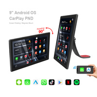 Layar Sentuh Putar 7" 9'' Portabel Nirkabel Android 15.0 Netflix Google Play GPS Navigator Layar Carplay Magnetik Berputar