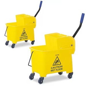 ถังไม้ถูพื้นแบบหนาสำหรับถูพื้นแบบกดสองชั้นถังไม้ถูพื้นแบบหนาสำหรับทำความสะอาดพลาสติกความจุ20L แบบเดี่ยว - Product Image 1