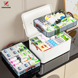 XinHang materiale addensato custodia per pillole portatile grande capacità settimanale scatola per pillole di plastica resistente all'umidità scatola Organizer per <span class=keywords><strong>medicinali</strong></span> - Product Image 3