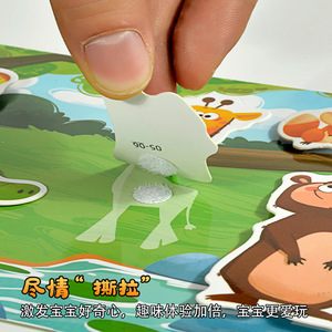 Libro Sensoriale Montessori per Bambini in Età Prescolare, 4 Temi Disponibili, Resistente agli Strappi, Riutilizzabile, Libro Silenzioso per l'<span class=keywords><strong>Autismo</strong></span> - Product Image 3