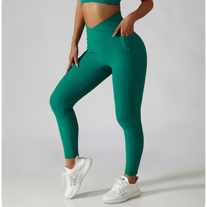 กางเกงเลคกิ้งสตรีสำหรับใส่เล่นโยคะ,กางเกงขนาดใหญ่พิเศษเอวสูงรูปตัววีสำหรับใส่ในฤดูใบไม้ผลิสินค้าปี2023 - Product Image 1