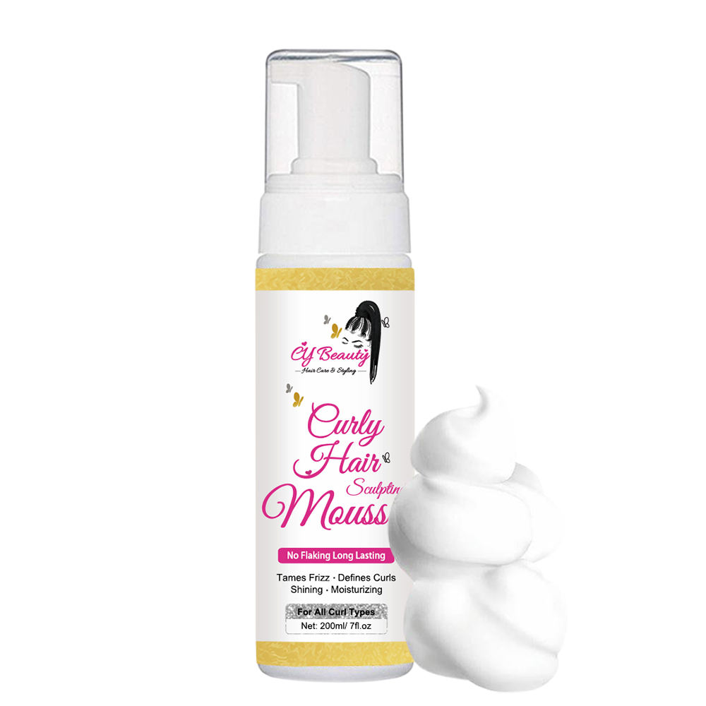 Mousse cheveux bouclés