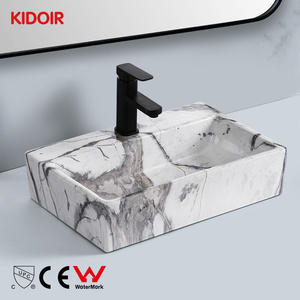 Kidoir Vente en gros Dessus de table commercial de haute qualité Moderne extérieur <span class=keywords><strong>japonais</strong></span> Céramique <span class=keywords><strong>Marbre</strong></span> Support libre Lavabo à main Waschbecken - Product Image 1
