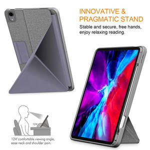 Étui pour tablette pliable à deux supports en TPU à texture en tissu avec réveil/veille automatique pour <span class=keywords><strong>iPad</strong></span> <span class=keywords><strong>Air</strong></span> 11 2024/ <span class=keywords><strong>Air</strong></span> 5 <span class=keywords><strong>2022</strong></span>/ Pro 11 2018 - Product Image 4