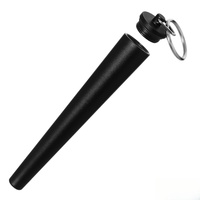 Vente en gros de tubes à cigarettes en aluminium scellés de 120 mm, tubes à fumer coniques en métal, conteneur de rangement avec porte-clés
