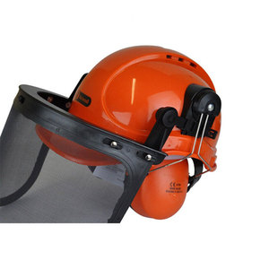 Casque de chantier ABS anti-éclaboussures avec écran facial, protège-oreilles anti-bruit, certifié CE EN397, conception non ventilée, logo personnalisé - Product Image 5