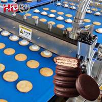 Línea de Producción de Pasteles de Crema de Chocolate Totalmente Automática, Mezcladora de Masa para Pasteles Jaffa, Freidora, Línea de Horneado, Fábrica de Snacks