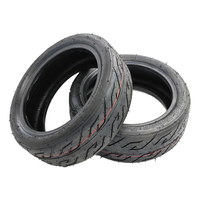 Pneu Tout-terrain 10x2.70-6.5 Sans Chambre à Air Pour Trottinette, Bande De Roulement Profonde