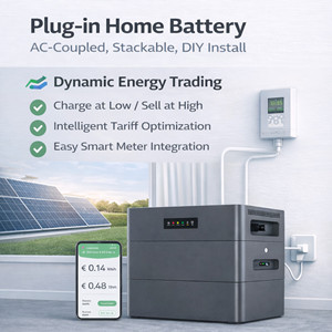 Système <span class=keywords><strong>de</strong></span> stockage d'énergie domestique solaire 5 kWh prêt à l'emploi, à couplage CA, zéro exportation, pour compteur intelligent Linky <span class=keywords><strong>France</strong></span>, IP65 - Product Image 3
