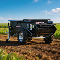 Épandeur d'Engrais de Pâturage à Projection Arrière Approuvé CE ZY-25G pour Quads/VTT, Épandeur de Compost et de Fumier