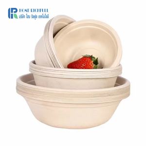 Bol en bagasse de canne à sucre écologique, directement de l'usine, 16/20 oz, 100% naturel, biodégradable, jetable, avec récipient alimentaire - Product Image 5