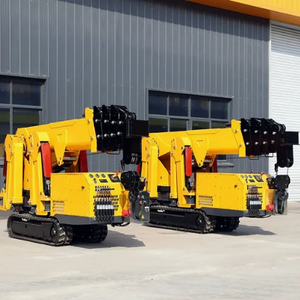Grua Cingolata Micro Spider Semovente da 3 Tonnellate con Pompa Idraulica e Motore, Braccio a 5 Sezioni, Rotazione a 360 Gradi - Product Image 1