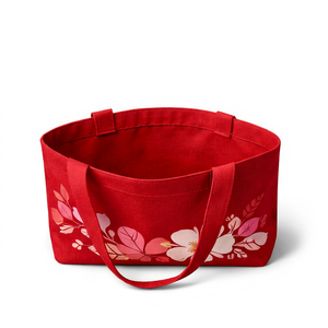 Sac fourre-tout personnalisé pour femme 100% coton, logo personnalisé, double poignée, impression sérigraphique, grande taille pour le week-end, la plage, les courses - Product Image 4
