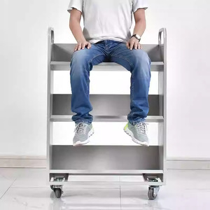 Carrito Metálico Silencioso de Tres Niveles para Tablets, para Bibliotecas y Librerías - Product Image 2