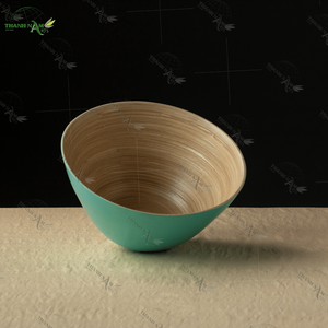 Tazón de Fiesta Clásico Desechable de Bambú Hilado, Vajilla de Bambú Hecha a Mano Ecológica, Tazón de Arroz Natural, Juego de Vajilla de Cocina Vietnamita - Product Image 4