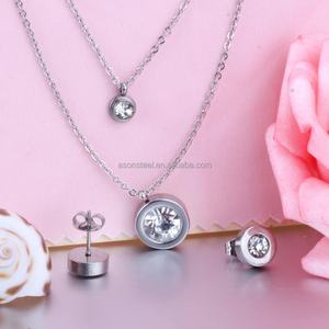 Nuevo Producto, Juego de Collar y Pendientes de Doble Cadena, Joyería de Oro de 18k, Conjuntos de Joyería para Boda, Estilo Dubái - Product Image 6