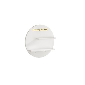 Round Wall Mounted <b>Storage</b> Rack Two Layer For Bedroom Display <b>Shelf</b> With Good Things Are Coming Design - Product Image 1