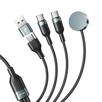 Câble USB C 3 en 2 pour chargeur Apple Watch 100W, câble de charge rapide USB C vers USB C pour iWatch Ultra, iPhone 16, Samsung S24