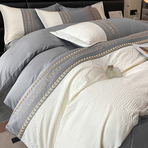 2026 New Luxury Reversible <strong>Bedding</strong> Set Double Sided Poly Cotton Blend Collection Luxury Bed Set Wholesale - Product Image 2