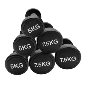 Weight Lifting Coated Round Rubber Free Weights Dumbbell Men Arms Training Body Gym