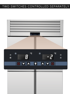 Commercial Fridge Large Capacity Stainless Steel Upright Refrigerator Intelligent Temperature Control Vertical <b>Freezer</b> 6 Door Co - Product Image 3