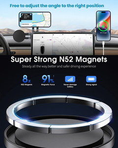 Nouveaux accessoires de voiture 2024 support de voiture à aimant fort support de téléphone magnétique pour <span class=keywords><strong>Tesla</strong></span> modèle <span class=keywords><strong>3</strong></span> Y Magsaf <span class=keywords><strong>iPhone</strong></span> 15 14 - Product Image 6