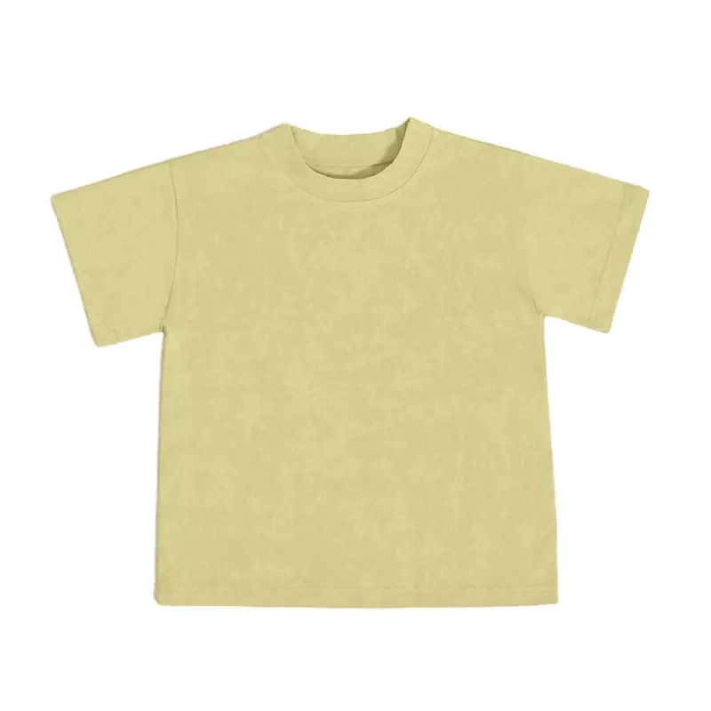 High Quality Custom baby Batik Short Sleeve Toddler batik print T-Shirt O-Neck plain color Cotton Tops