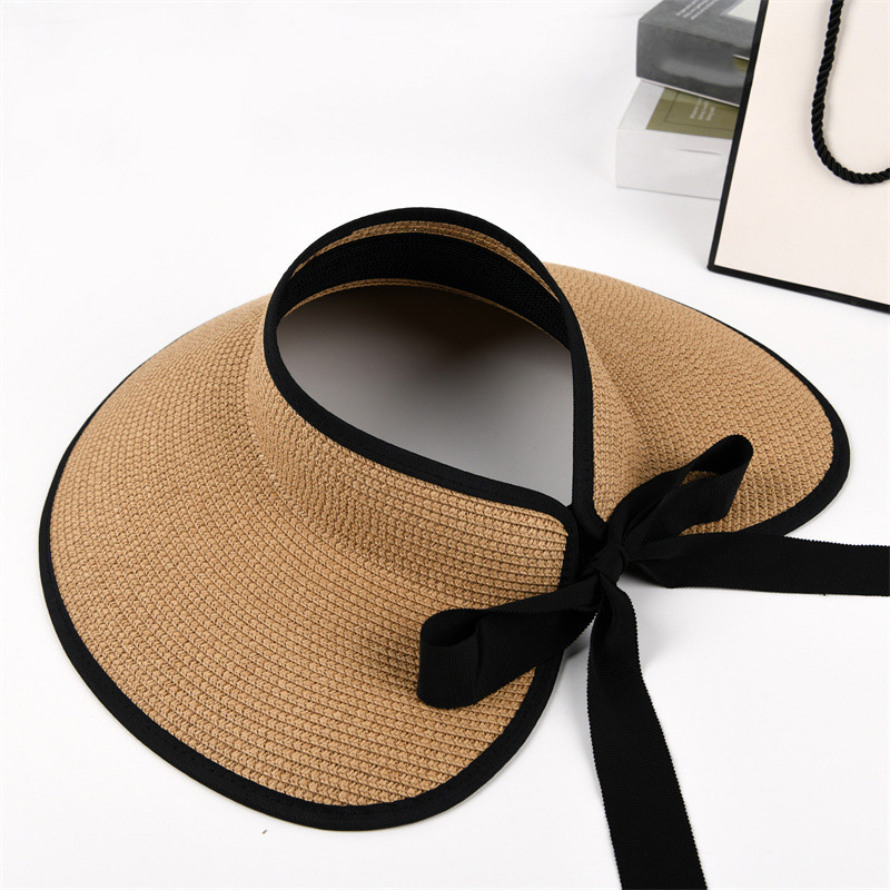 Online Sales Fashion Foldable Summer Straw Sun Visor Travel  display picture 1