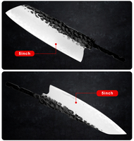Grandsharp DIY AUS10 3 couches en acier lame vierge couteaux de cuisine outils tranchants Chef Santoku utilitaire Nakiri Kiritsuke sans poignée