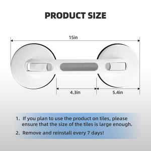 Tecforcare Safe-er-Grip Changing Lifestyles Suction Cup Grab Bars <span class=keywords><strong>pour</strong></span> Baignoires Douches Sécurité Salle de Bain Assist Handle Help Handle - Product Image 4