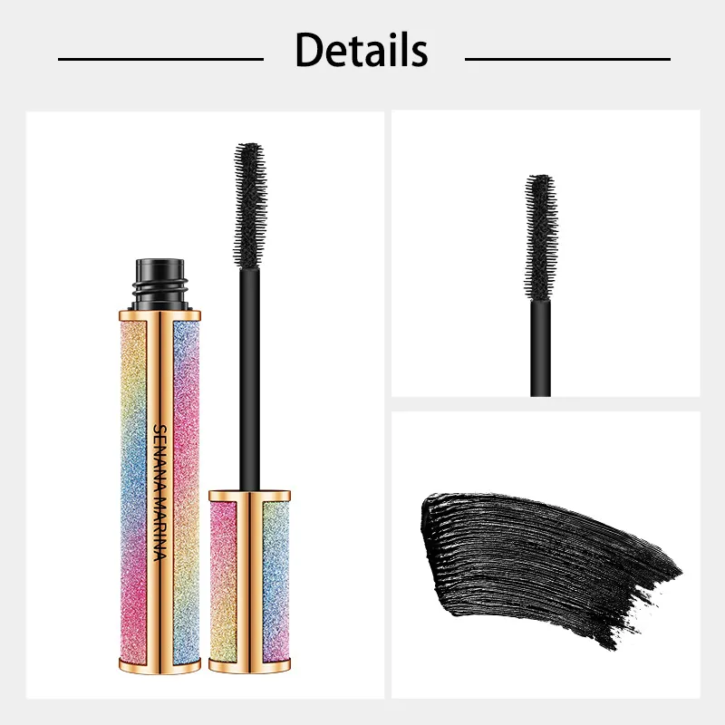 Bright starry sky mascara cream 4d long and thick curling waterproof and sweat-proof beauty makeup